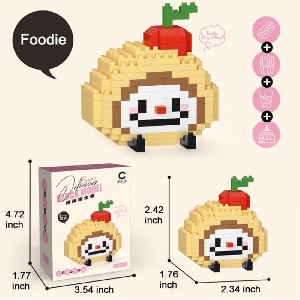 Super Delicious Block Model - Swiss Roll- NWT measurement in pic collect em all - Picture 4 of 4